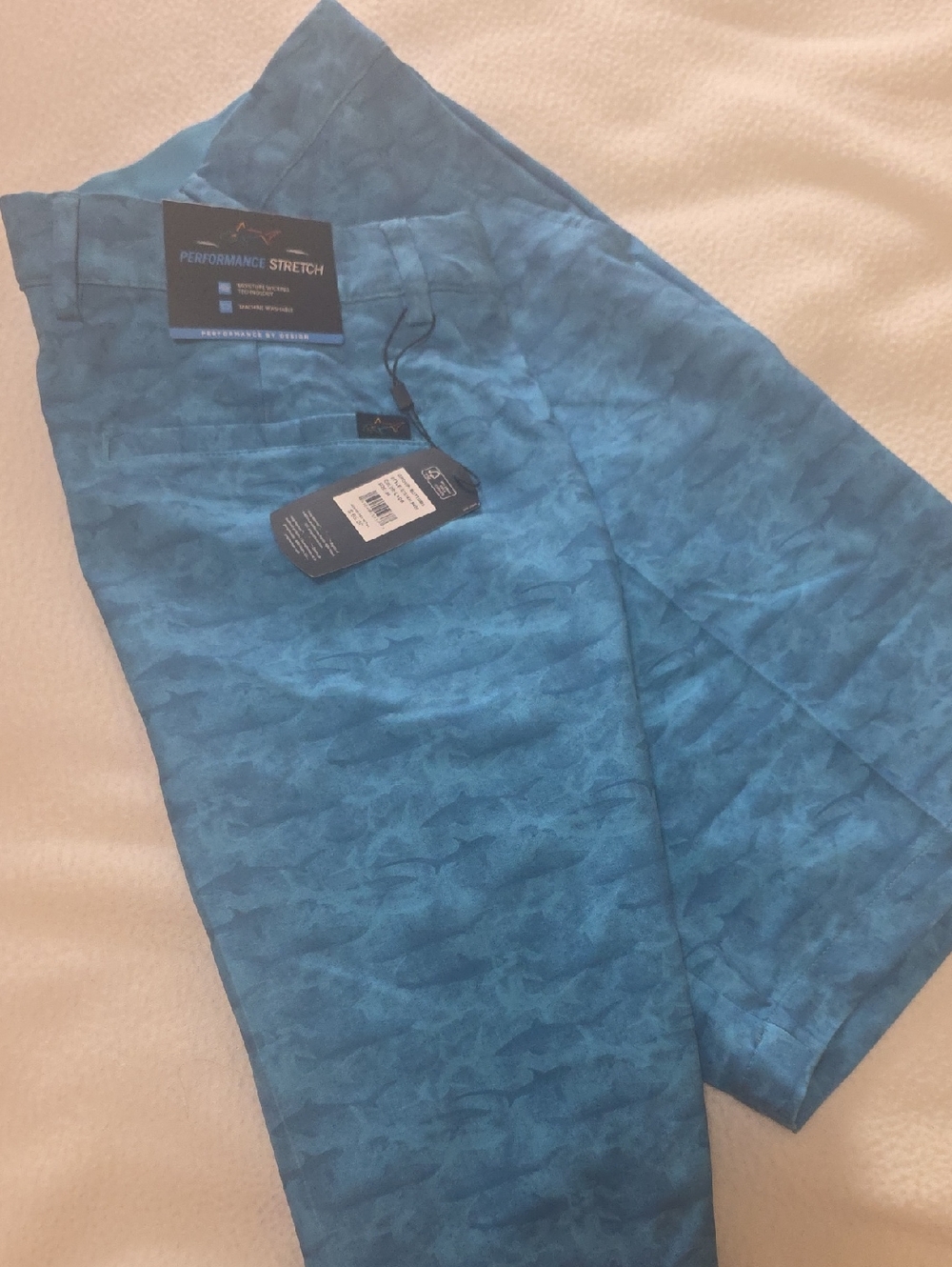 Greg Norman Collection Blue Performance Stretch Men's Shorts